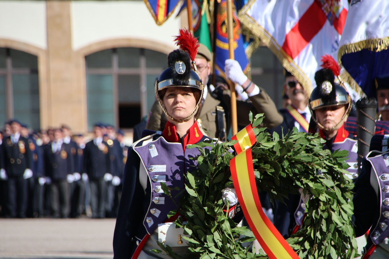 Celebración del día de los veteranos en el cuartel militar