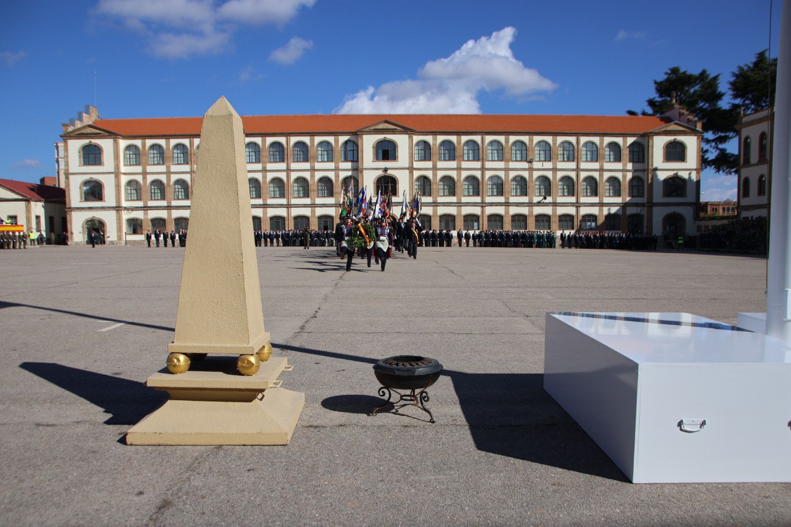 Celebración del día de los veteranos en el cuartel militar