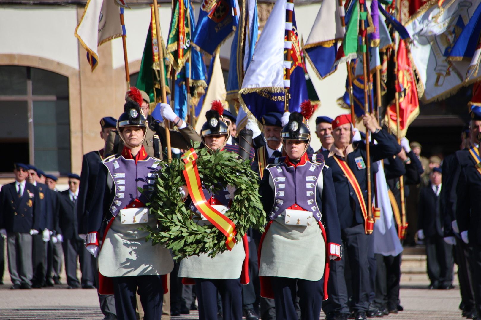 Celebración del día de los veteranos en el cuartel militar