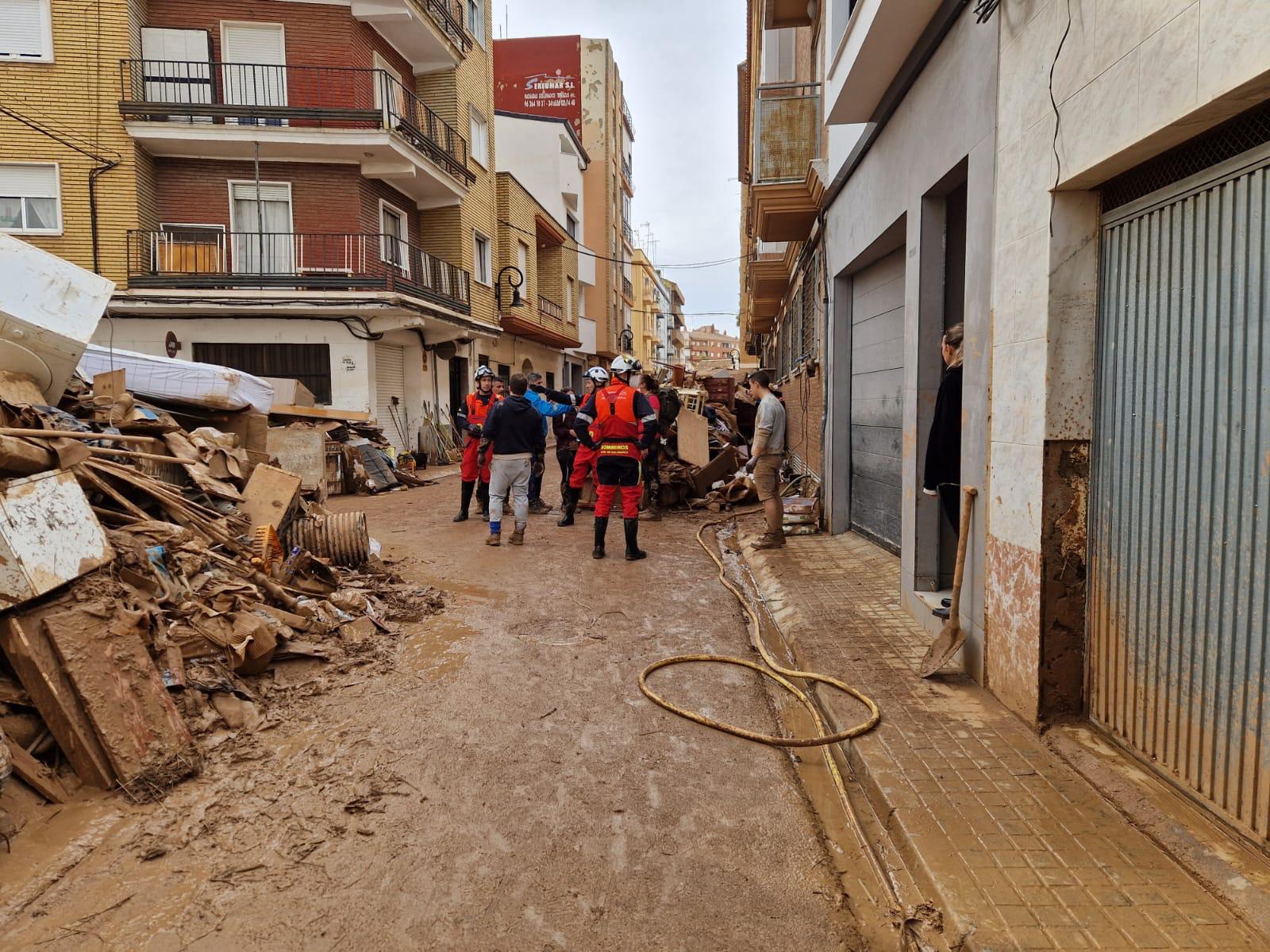 Bomberos del Ayto Salamanca en Valencia, en Aldaia. Fotos Ayto. Salamanca