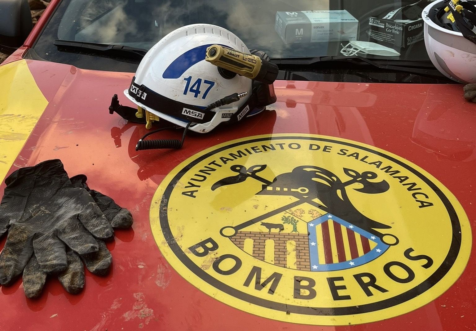 Tercer relevo de los bomberos del Ayuntamiento de Salamanca en Paiporta