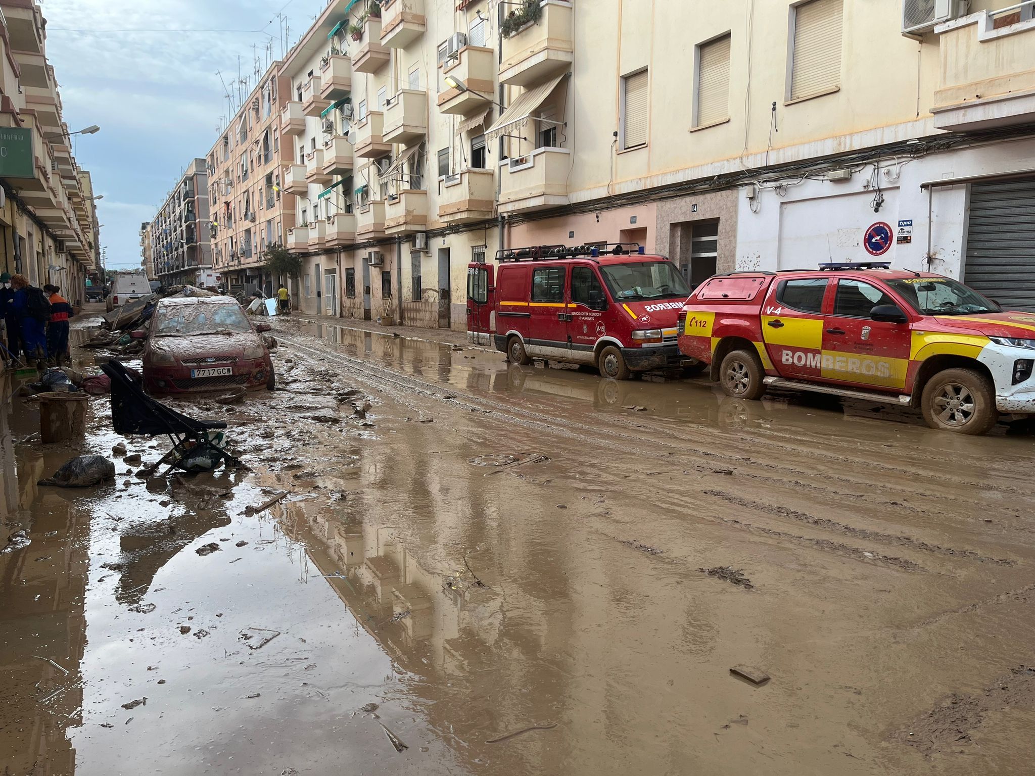 Tercer relevo de los bomberos del Ayuntamiento de Salamanca en Paiporta