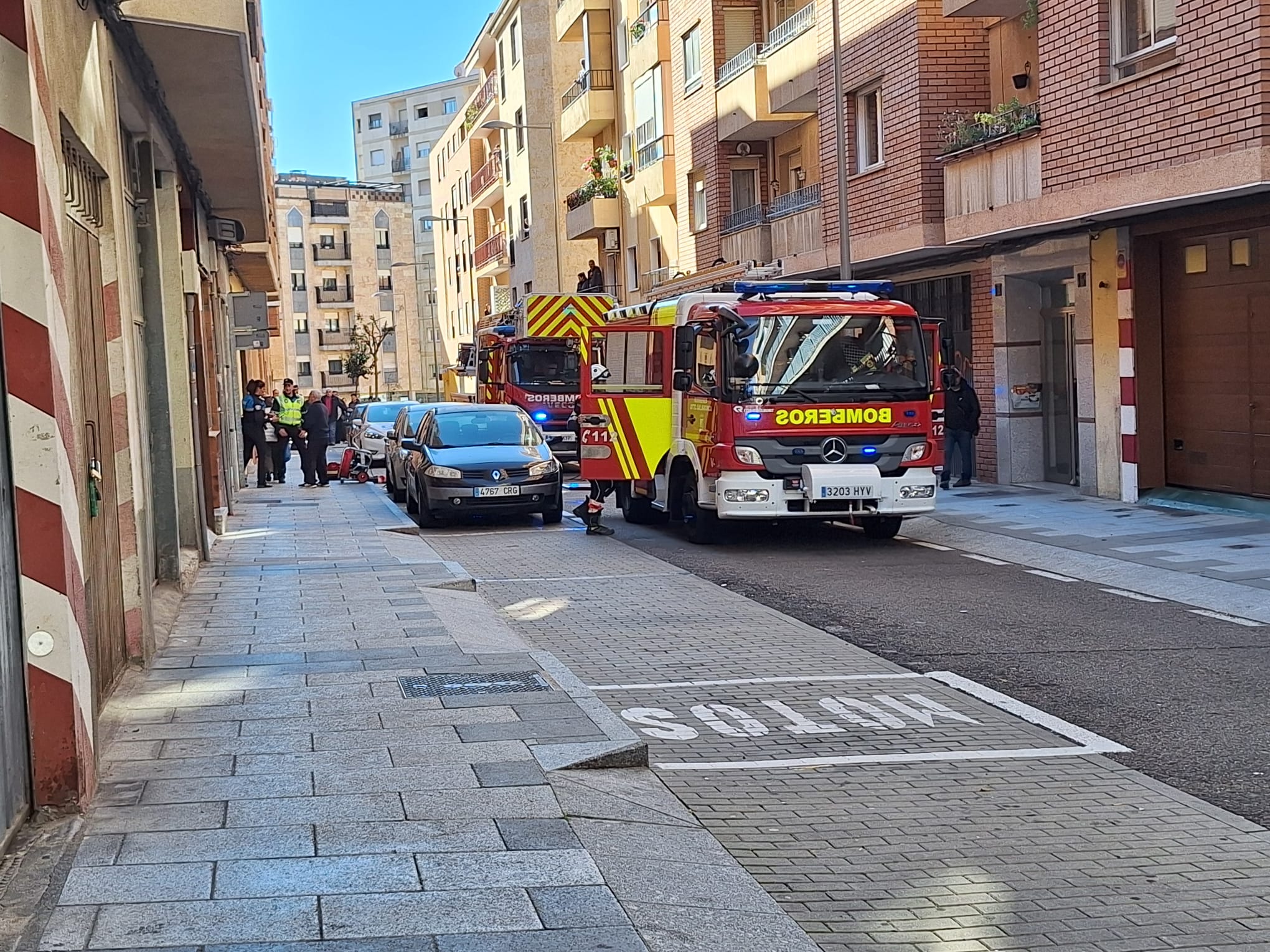 Incendio en la calle Pardo Bazán