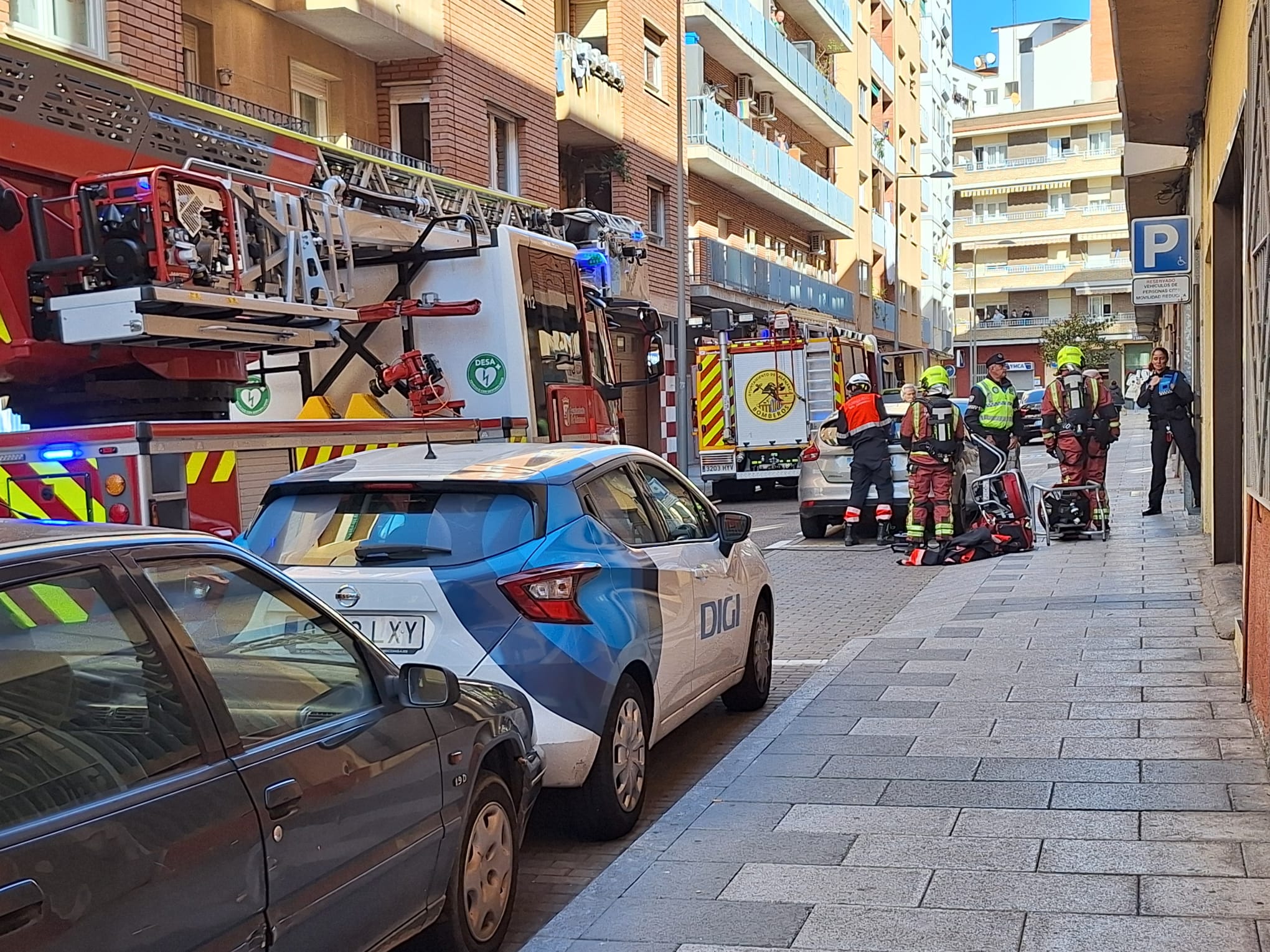 Incendio en la calle Pardo Bazán