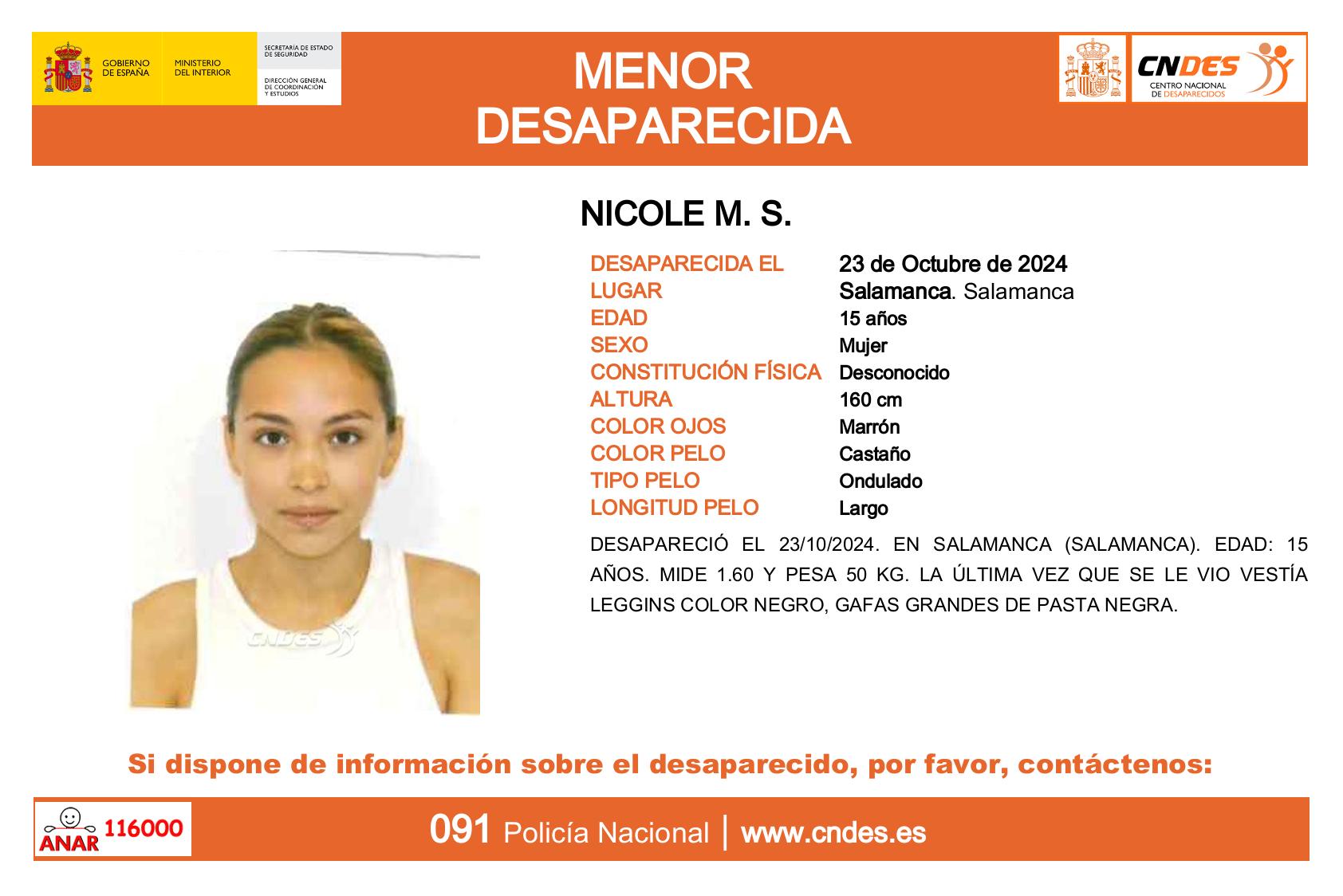 Buscan a una adolescente desaparecida en Salamanca