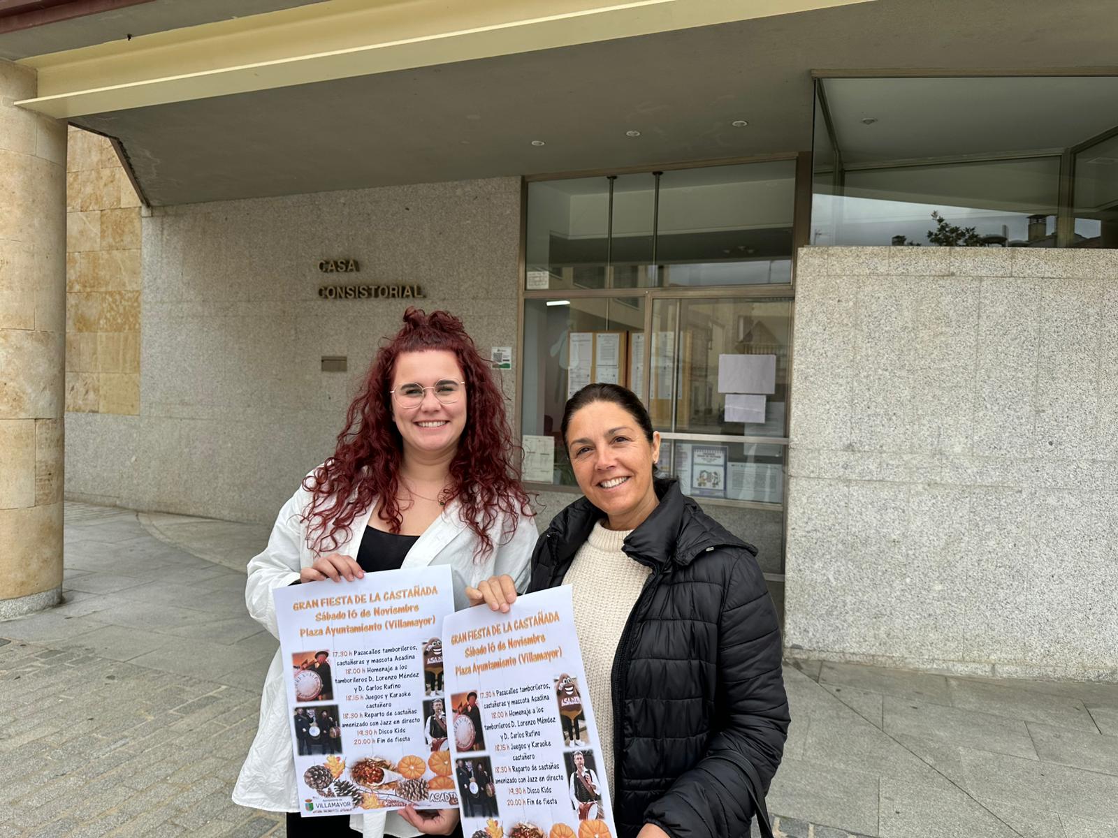 Lucía Guinaldo y Soledad García Rivero, concejales del ayuntamiento de Villamayor 