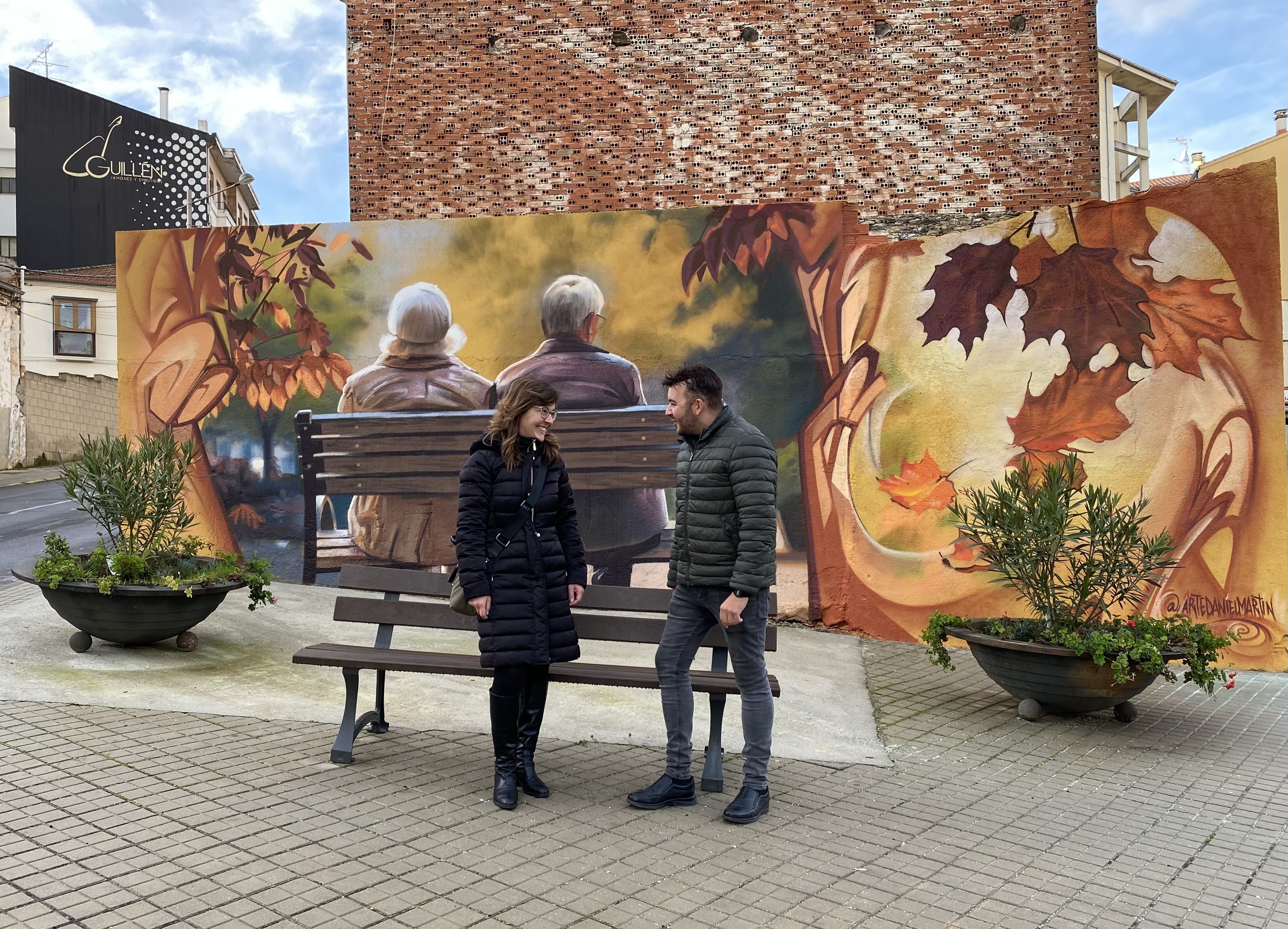 Mural dedicado a los mayores en Guijuelo