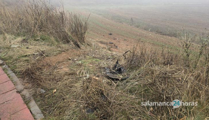  Accidente de tráfico de un conocido empresario salmantino junto a la avenida de Mariano Rodríguez (4)