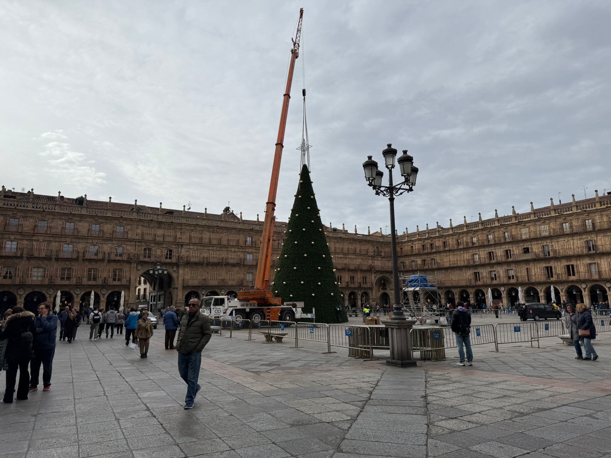 GALERÍA | El árbol de Navidad de Salamanca va cogiendo color