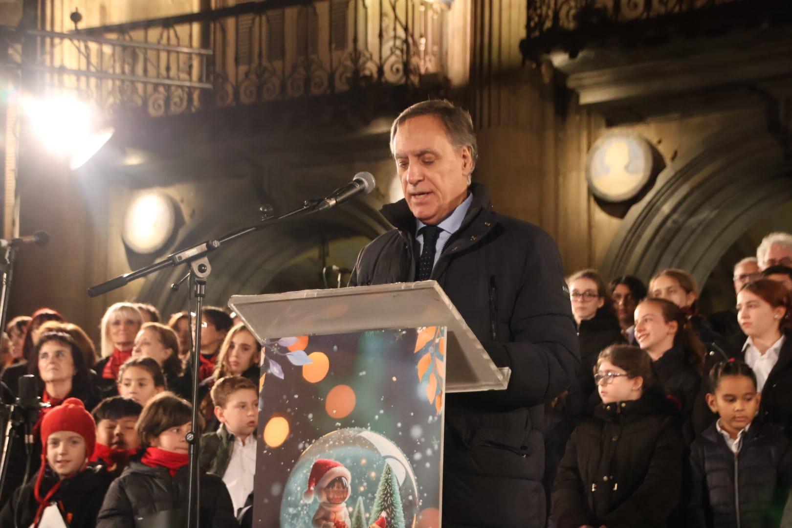 Inauguración iluminación navideña en la Plaza Mayor de Salamanca, noviembre 2024. Fotos Andrea M.