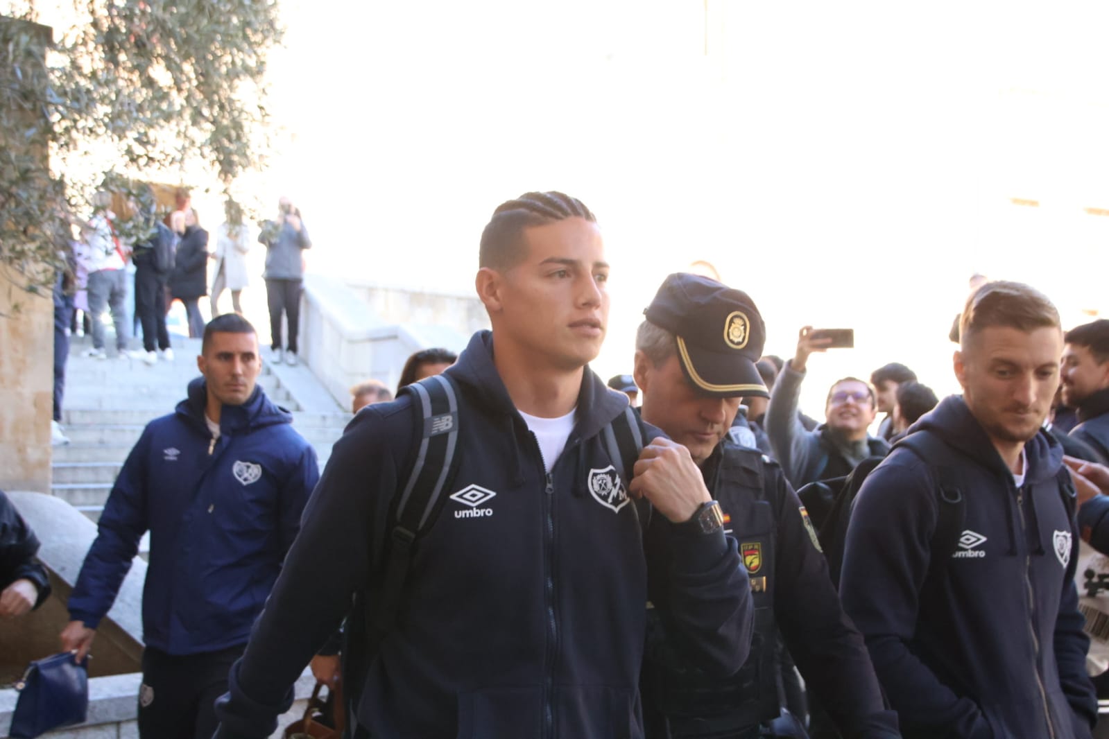 James, en la llegada del Rayo Vallecano a Salamanca | FOTO ANDREA MATEOS