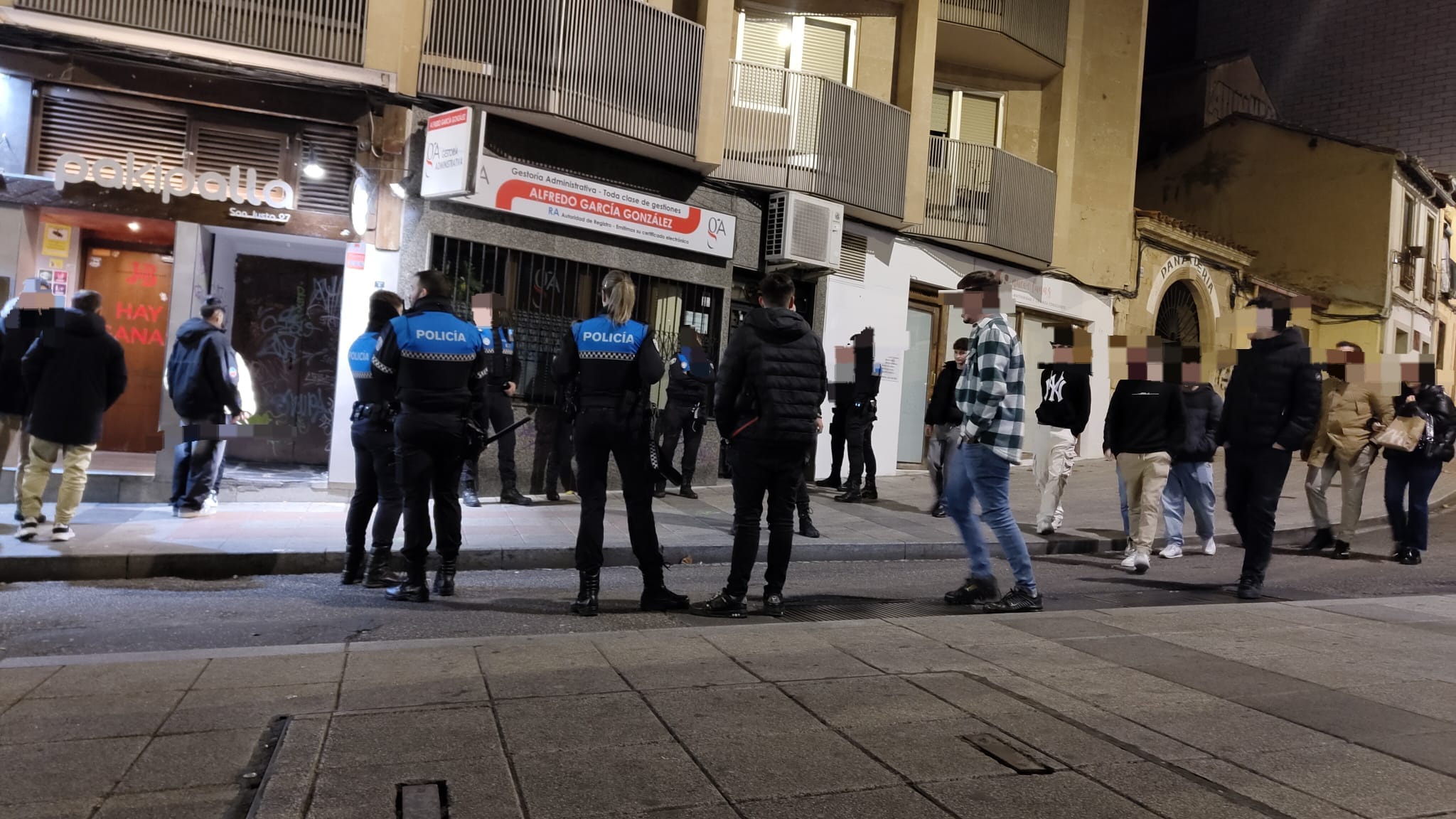 Pelea en la calle San Justo