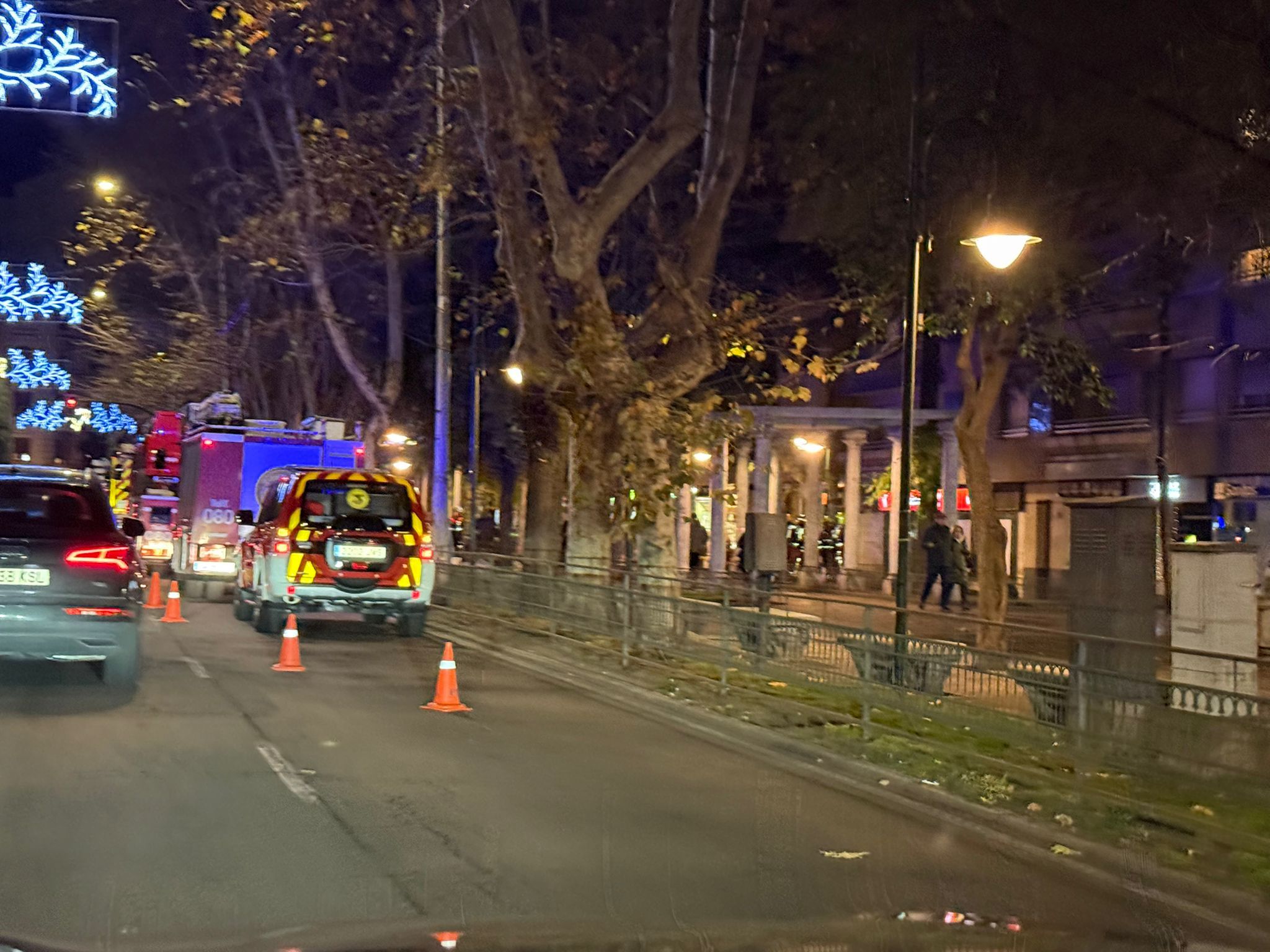 Bomberos en una actuación en el paseo de Carmelitas