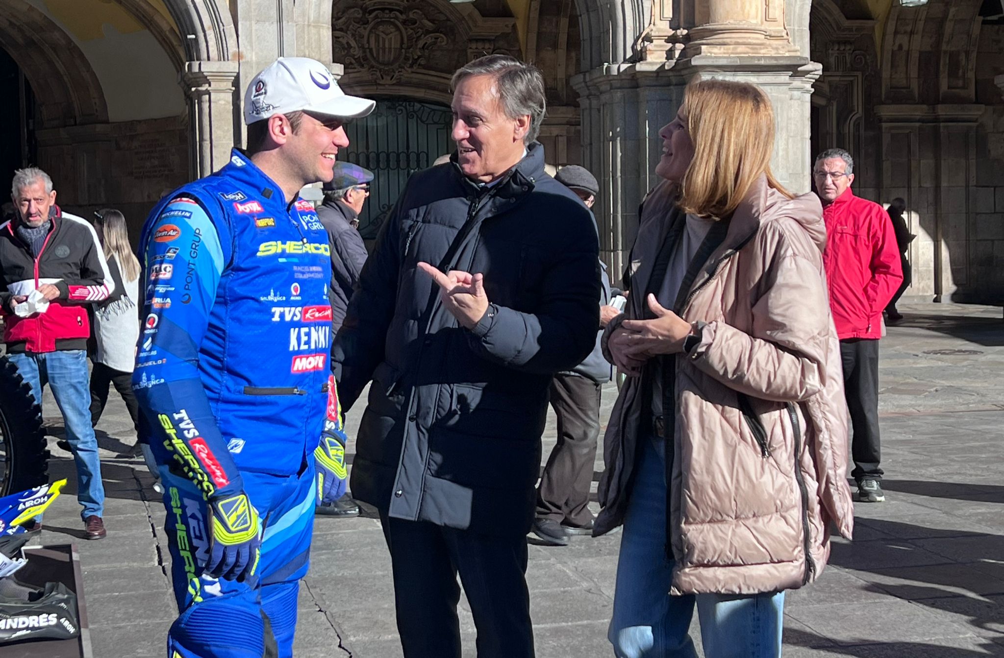 Lorenzo Santolino en la Plaza Mayor de Salamanca 