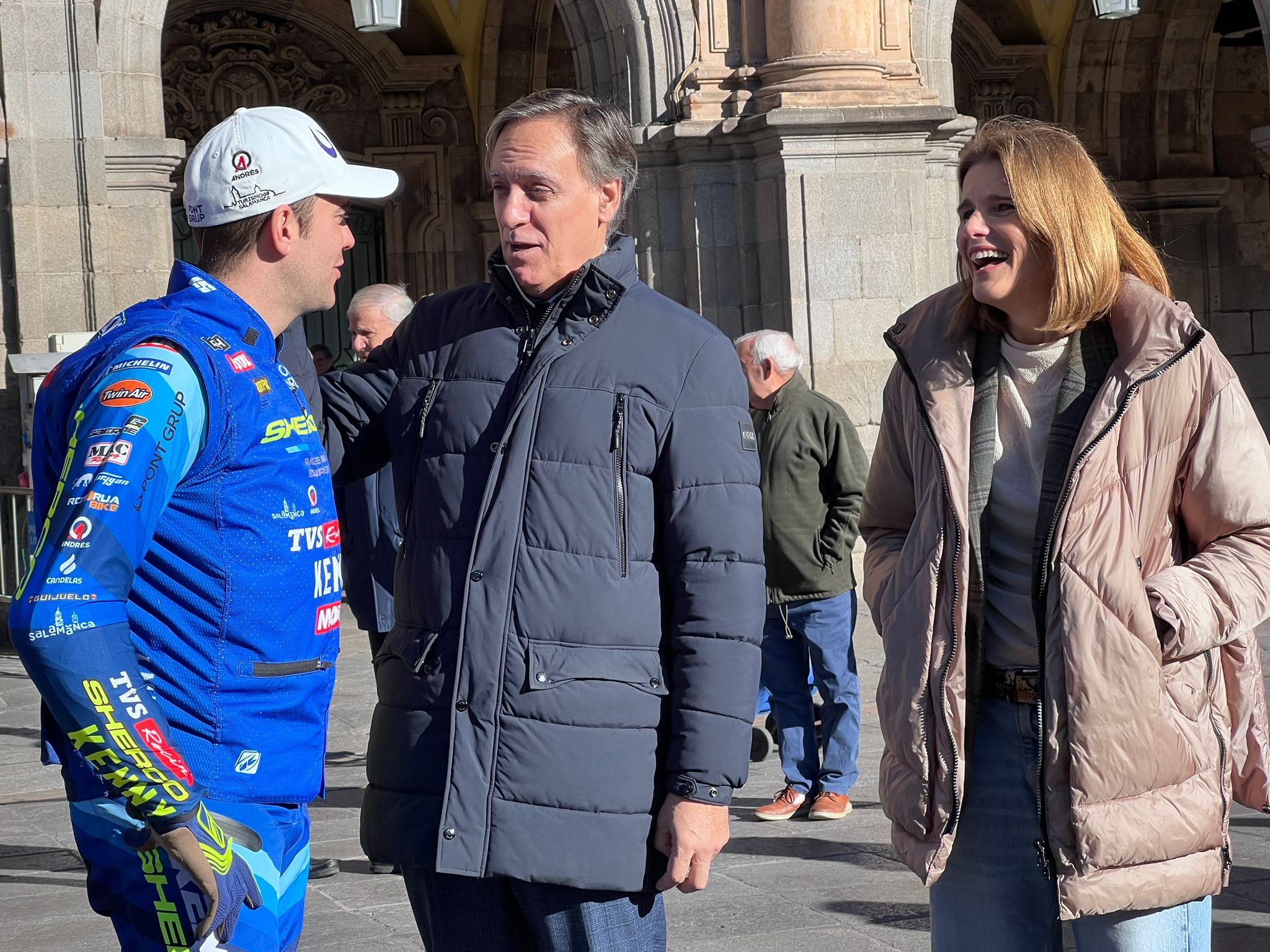 Lorenzo Santolino en la Plaza Mayor de Salamanca 