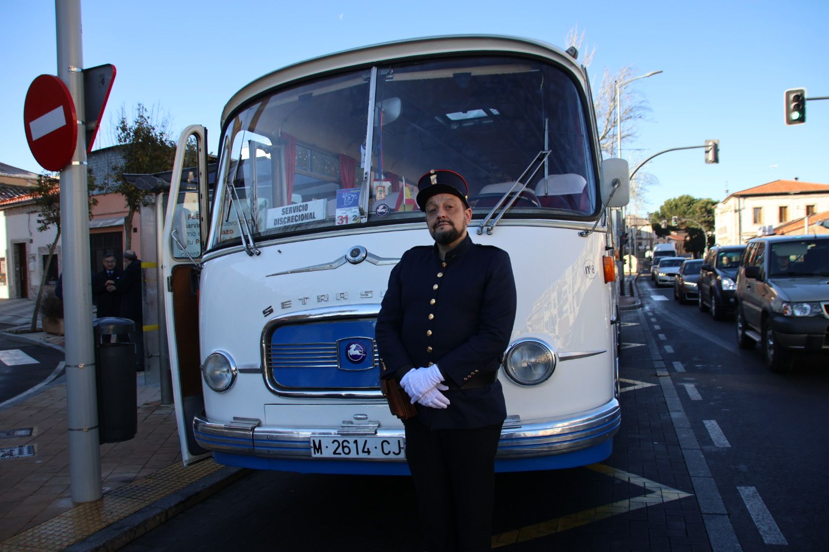 Autobús clásico que hizo el primer bus urbano de Salamanca hace cien años