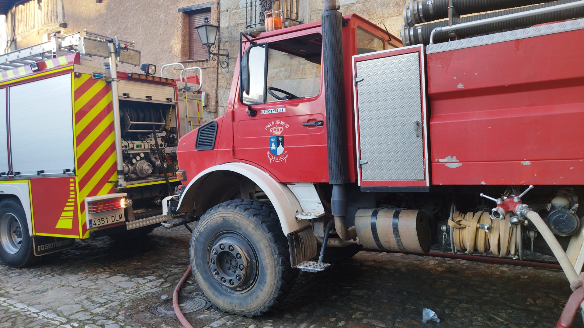 Bomberos de la Diputación de Salamanca y El Maíllo. Foto de archivo