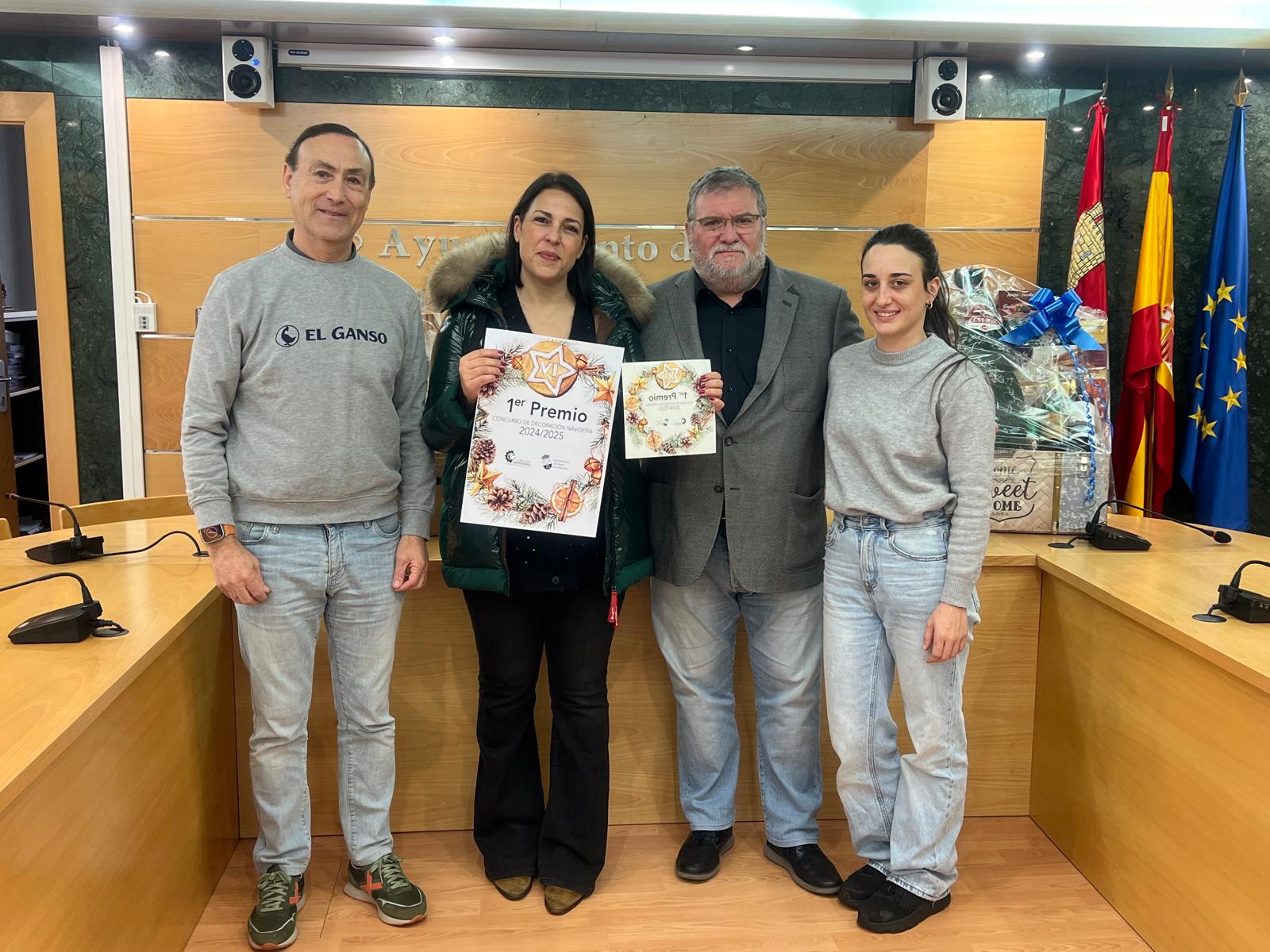 Ganadores de los concursos de decoración navideña en Carbajosa 