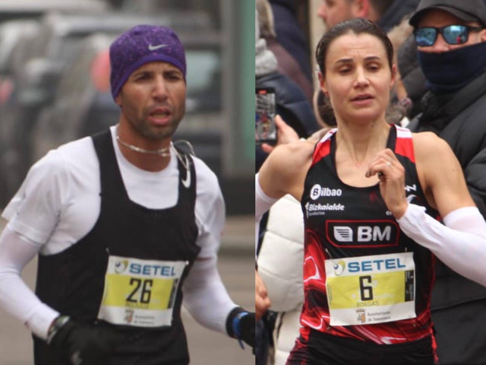 Mousaab Hadout y Gema Martín se proclaman ganadores de la XL San Silvestre Salmantina. Fotos Míkel Antúnez