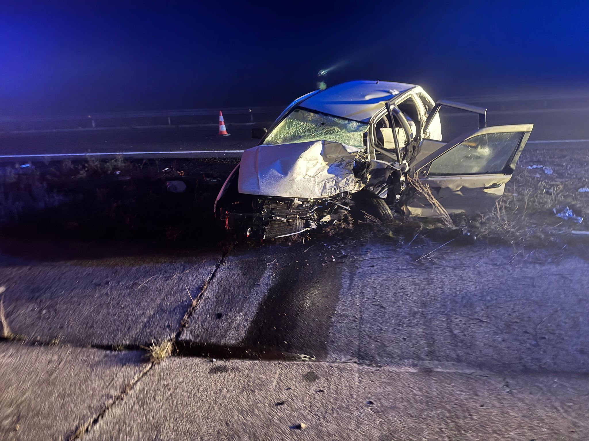 Accidente en la A-66. Foto de archivo