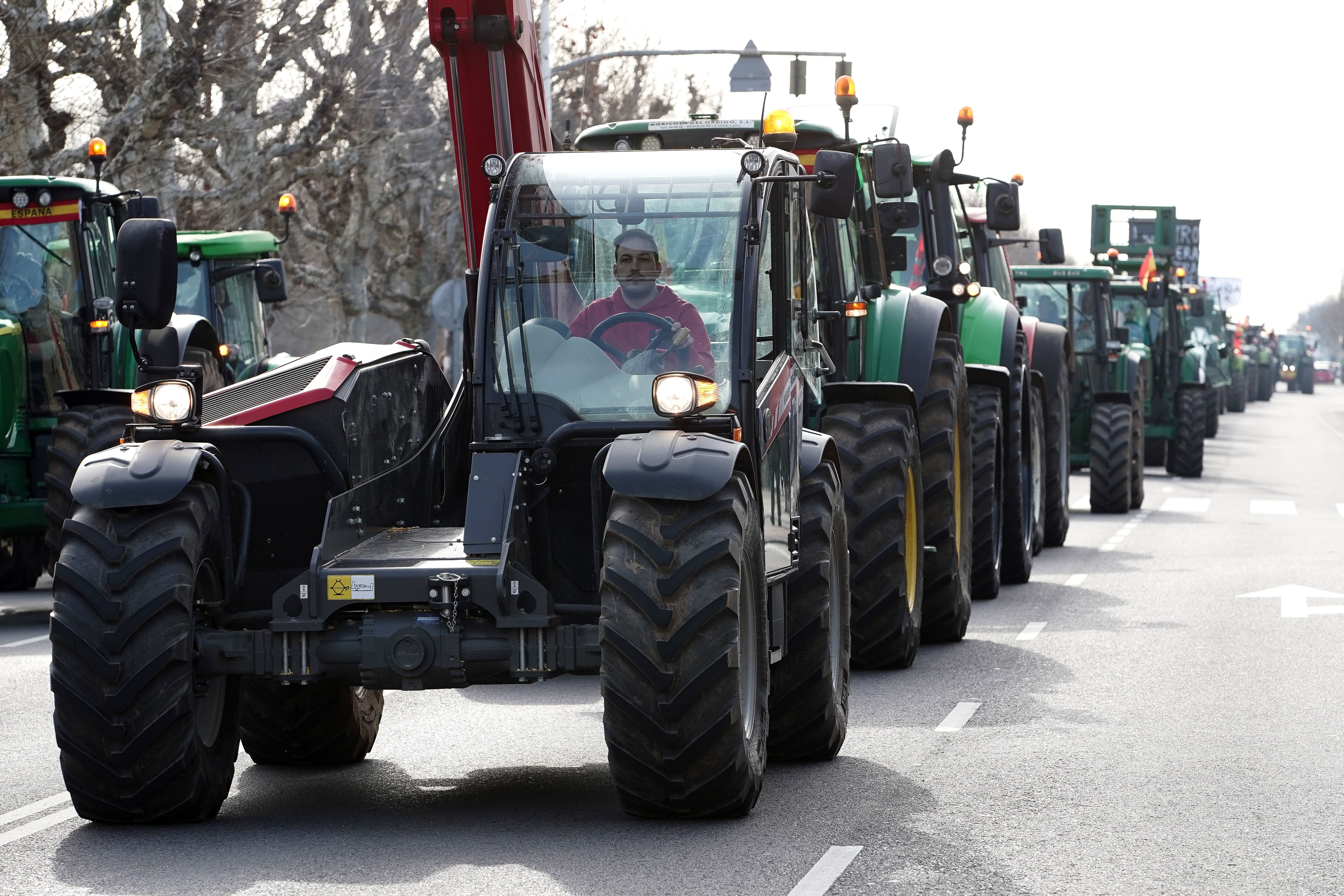 Manifestación de agricultores y ganadores por León - Campillo (ICAL)