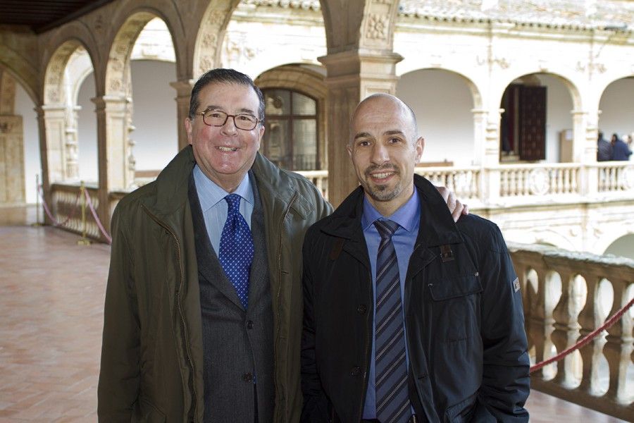 (Izq.) Pedro Luis García Pérez, exdecano de la Facultad de Ciencias de Salamanca. Foto Fundación General USAL