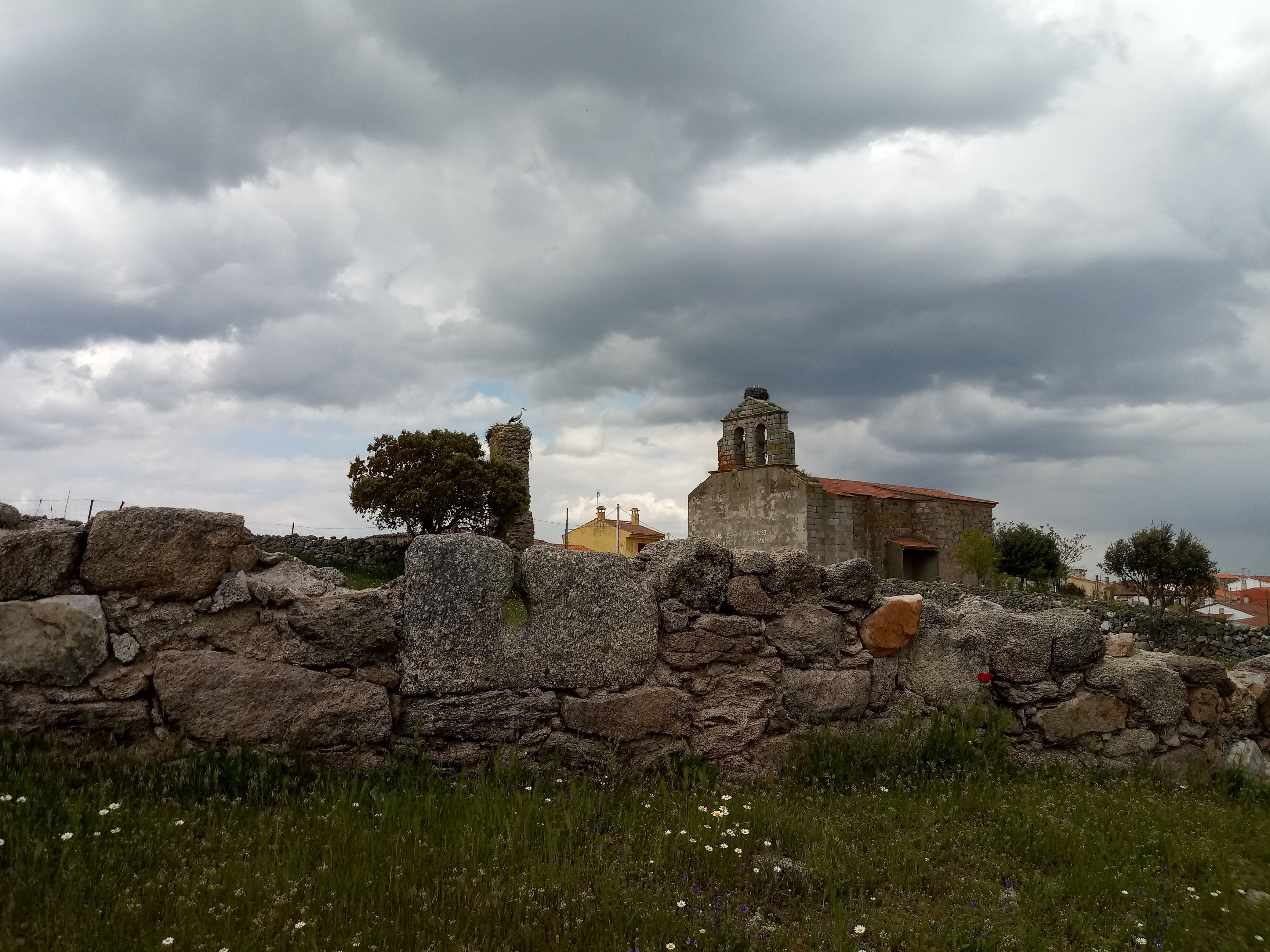 Castillo de Buenamadre (muro exterior del recinto fortificado).