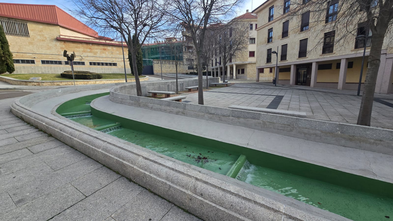 Fuente de la Plaza de la Fontana donde ha ocurrido el suceso. 