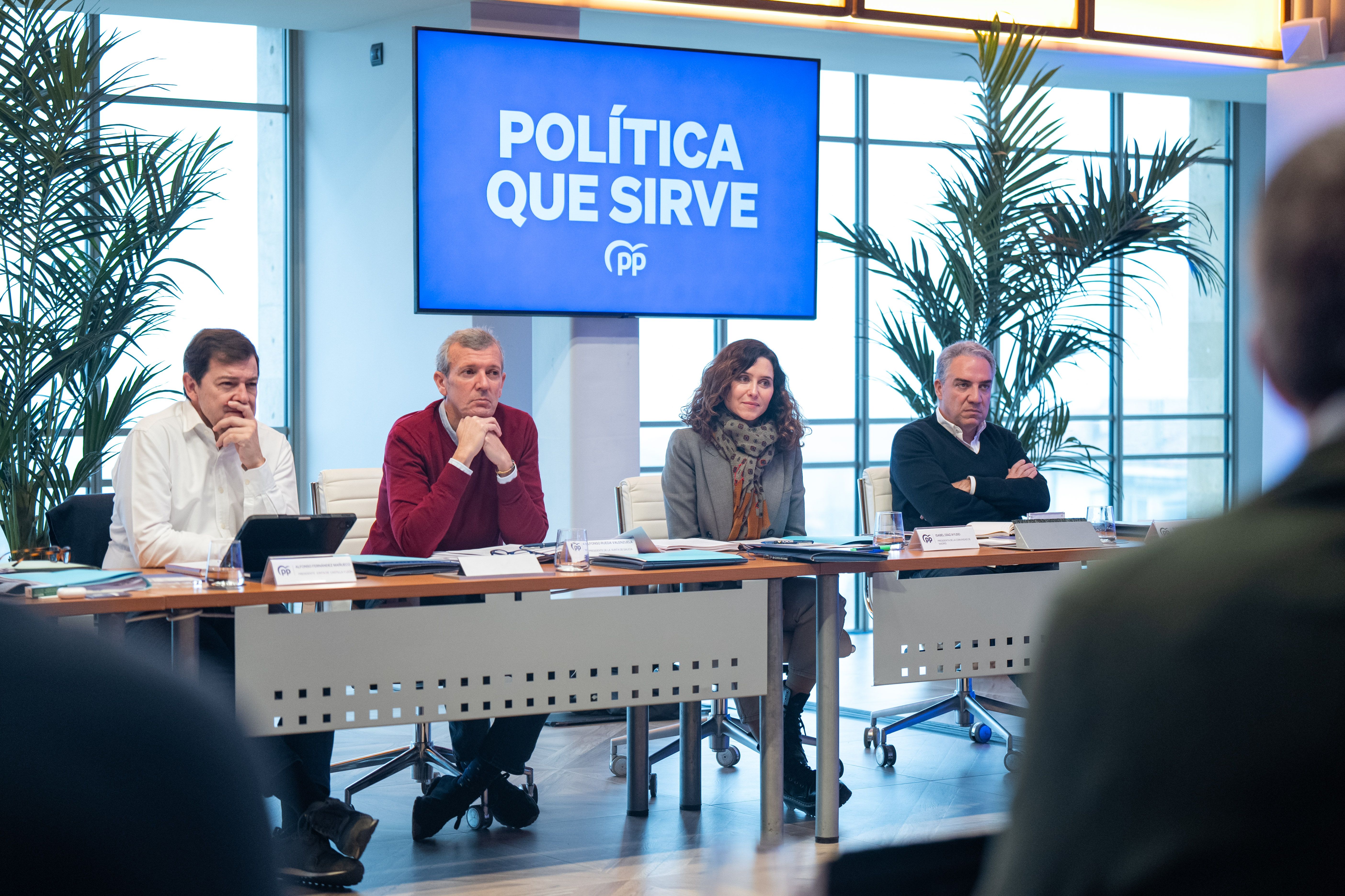 Mañueco participa en la reunión de Feijóo con los dirigentes territoriales. ICAL