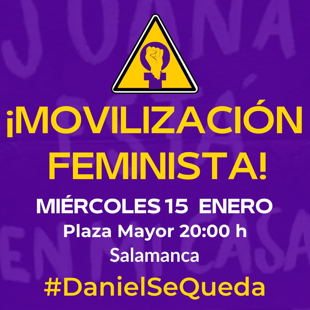 El Movimiento Feminista se concentra por Juana Rivas en la Plaza Mayor