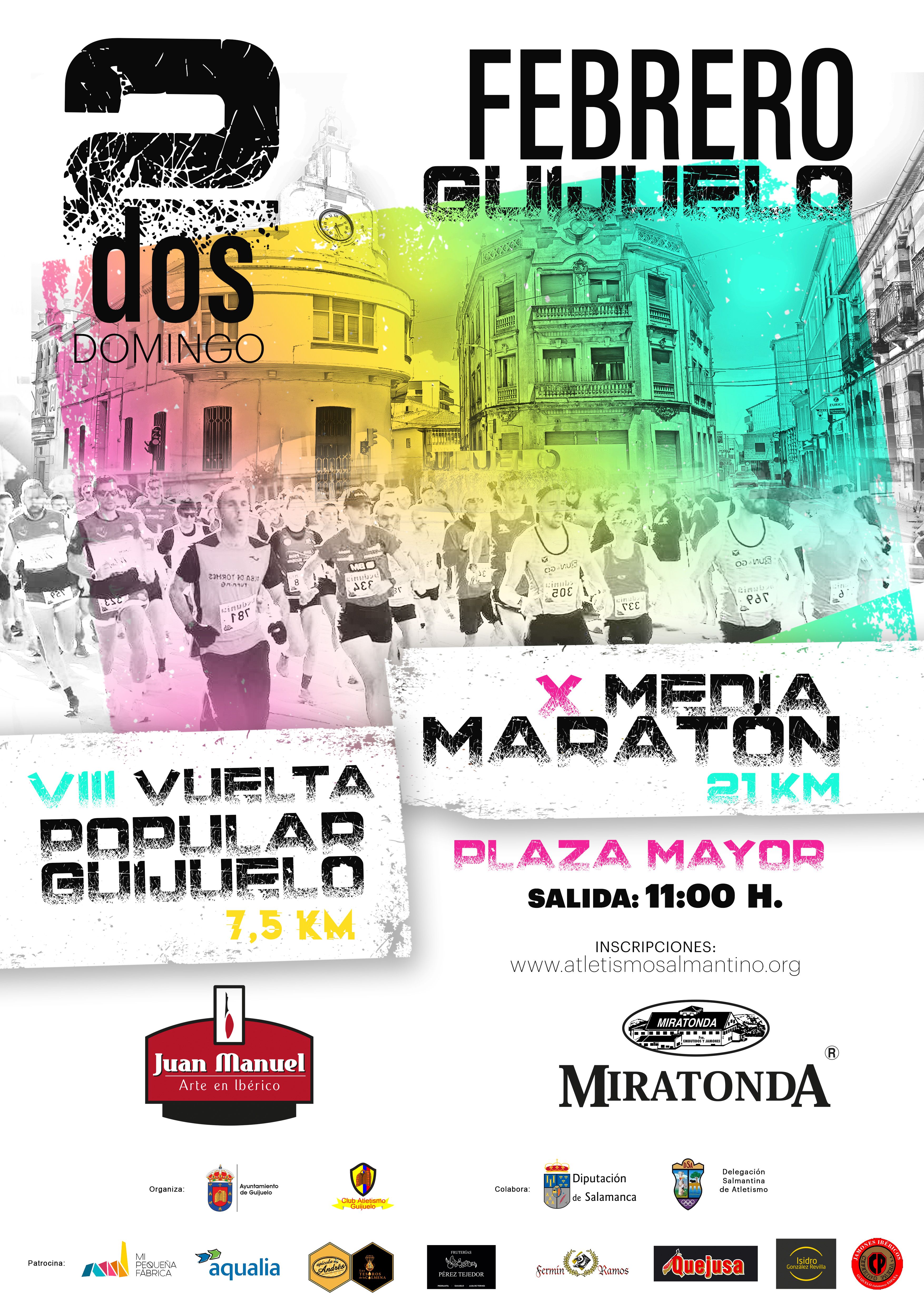 CARTEL A3 MEDIA MARATÓN Y VUELTA POPULARA GUIJUELO 2025