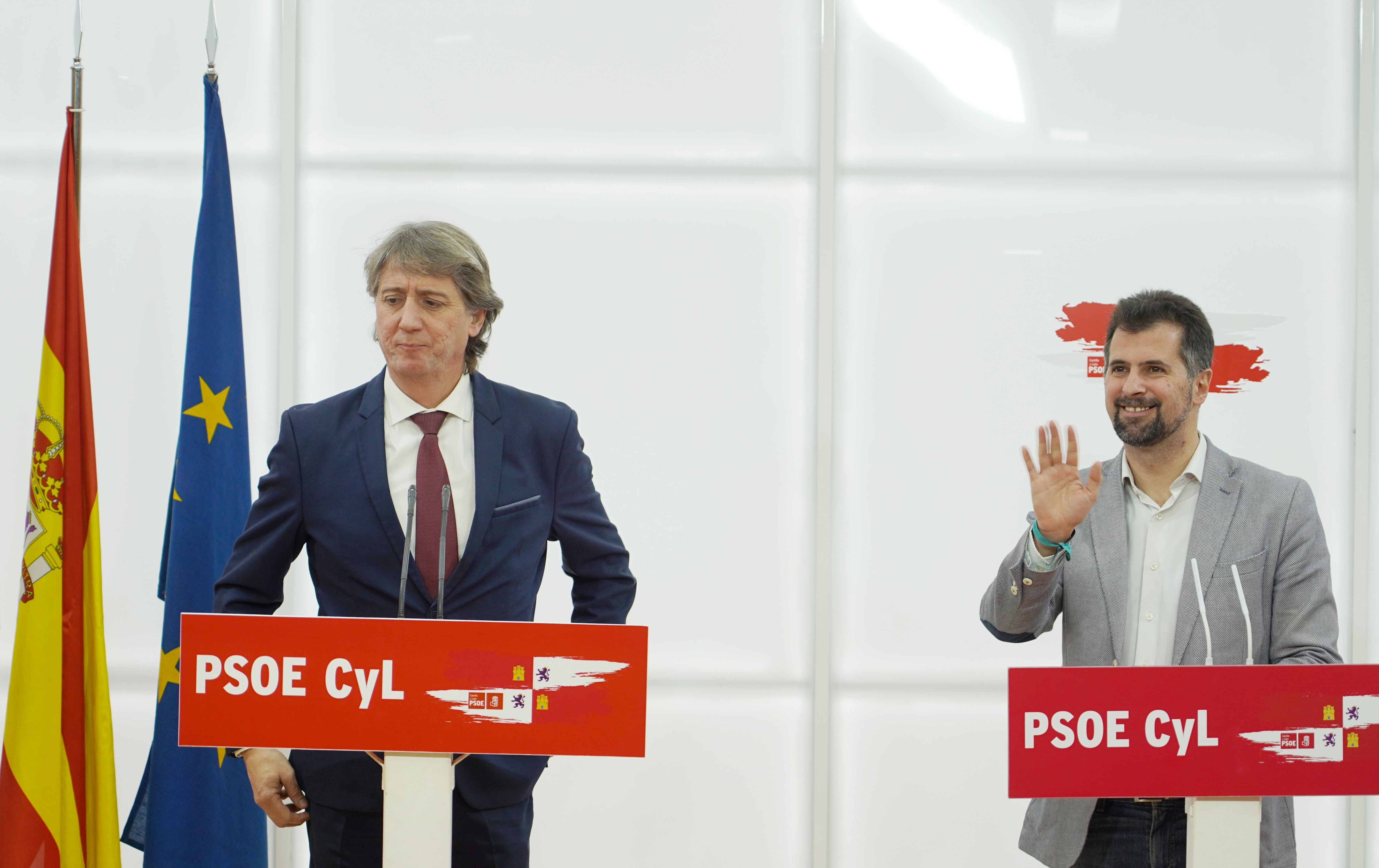 Carlos Martínez y Luis Tudanca durante una rueda de prensa conjunta