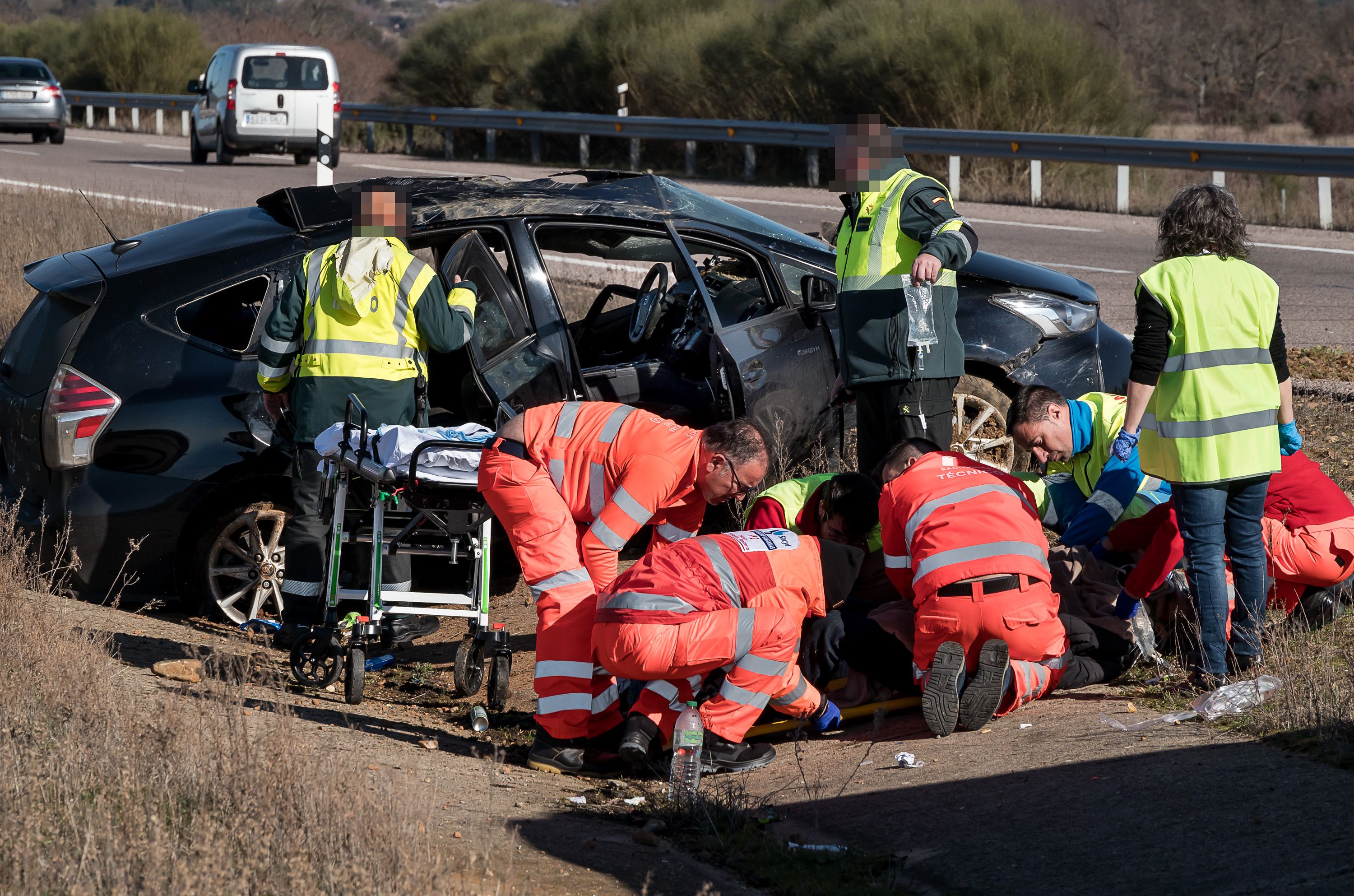 Dos heridos en un accidente en la A62 a la altura de  de Martín de Yeltes (1)