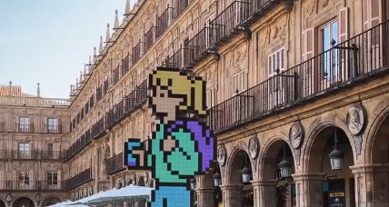 'Esto no es un juego' de Atiendo, en la Plaza Mayor de Salamanca