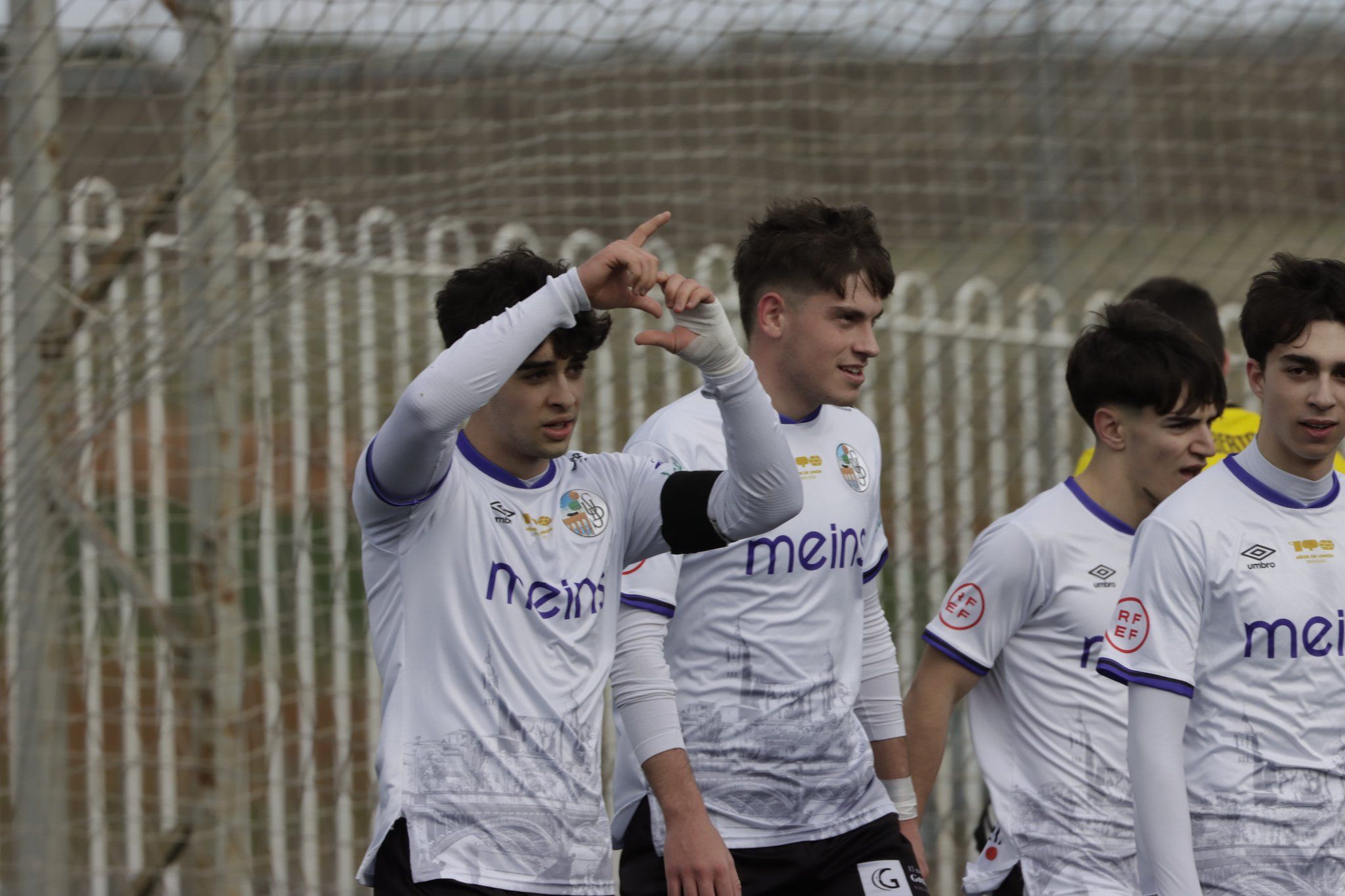 Sergio Santos celebra un gol del Salamanca CF UDS de Liga Nacional | FOTO SALAMANCA CF UDS