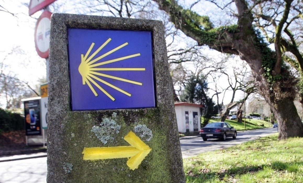 Señal del Camino de Santiago. 