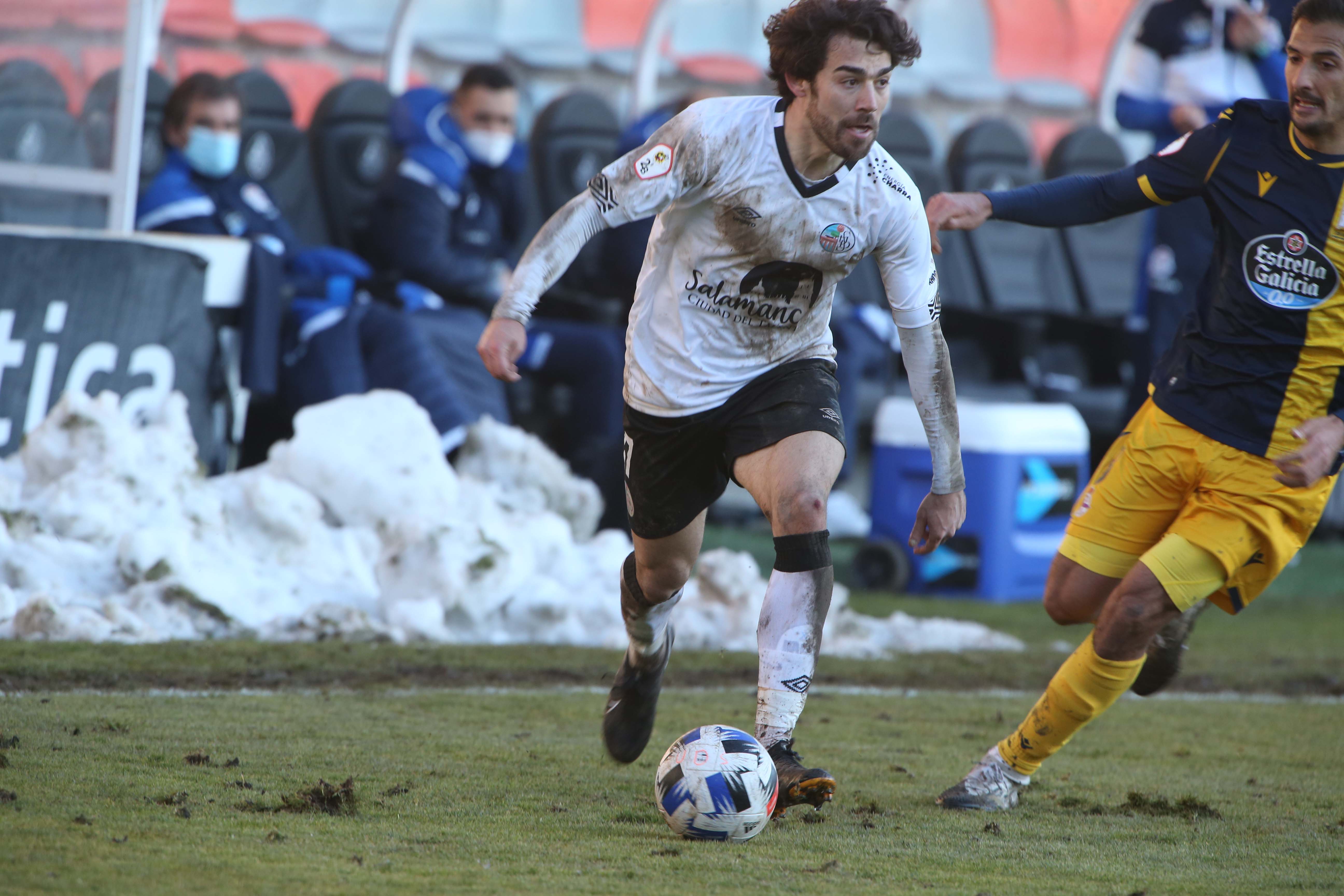 Javi Navas, en el choque ante el Deportivo.